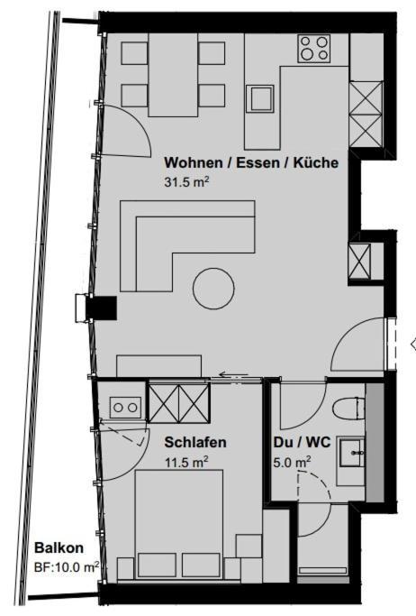 Spacious 1 Bedroom With Balcony Apartment Zurich